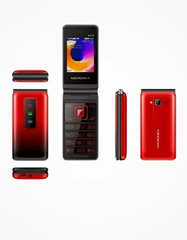 Micronex MX55 Folding Phone | Dual SIM | 2.44" Display | 1000mAh Battery | Bluetooth | Wireless FM