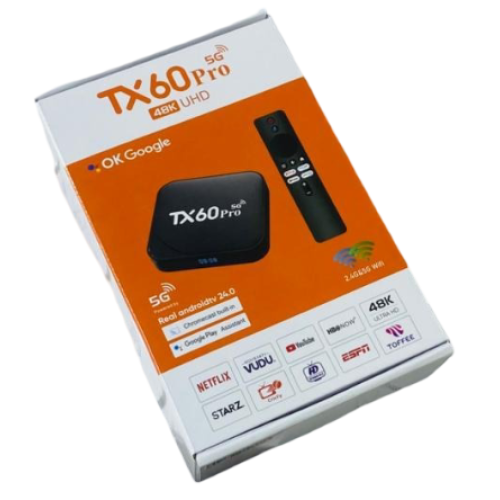TX60 Pro 14K Ultra HD Smart Android TV Box | 16GB RAM | 256GB ROM | Voice Control Remote